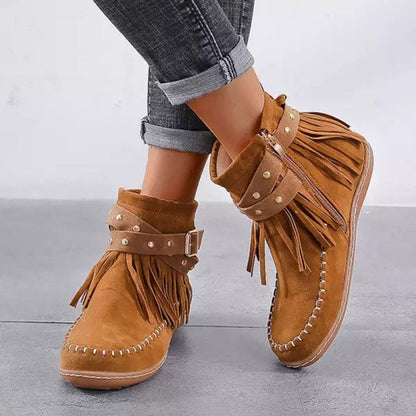 Jelaa - Retro Bohemian Warmer Lower Embellished Boots