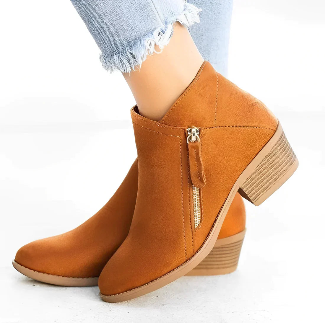 Lillian - Stylish Women's Ankle Boots with Elegant High Heel and Practical Side Zips