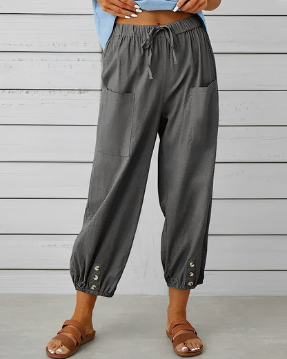 MAYA - Trendy high-waisted wide trousers for a stylish look