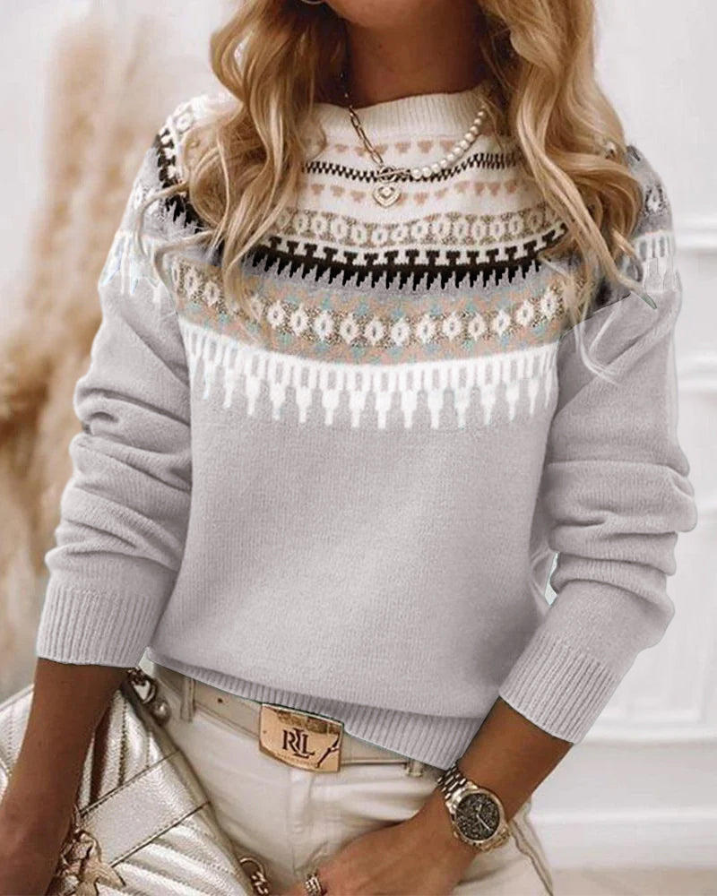 Diana - Trendy Bohemian Knitted Sweater for a Stylish Look
