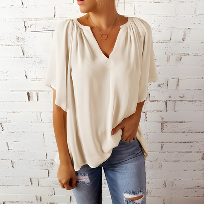 Heidi - Stylish and Elegant Spring Blouse with V-Neck for Women