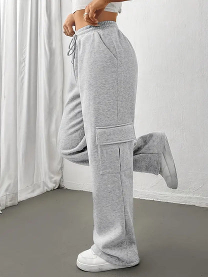 Celeste - Stylish Straight Joggers with Practical Flap Pockets