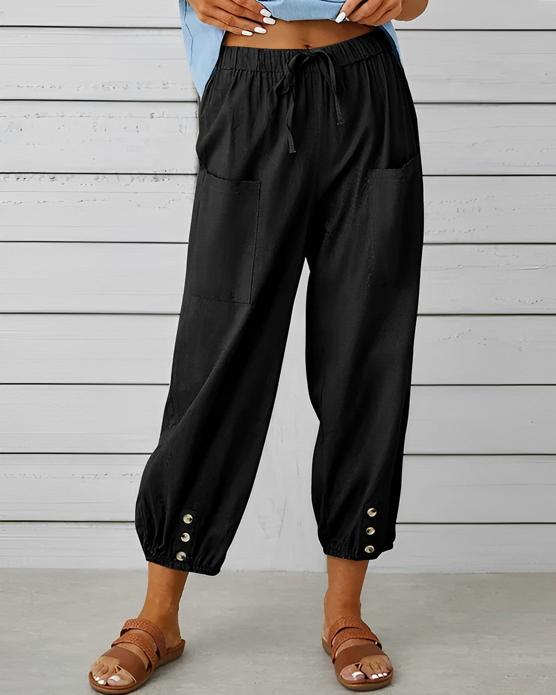 MAYA - Trendy high-waisted wide trousers for a stylish look