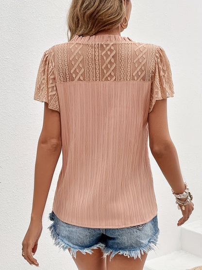 Avalynn - Stylish and Comfortable Apricot Summer Blouse for Women