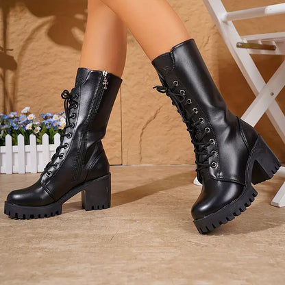Stylish Vegan Leather Zipper Boots for Women - Dorothy