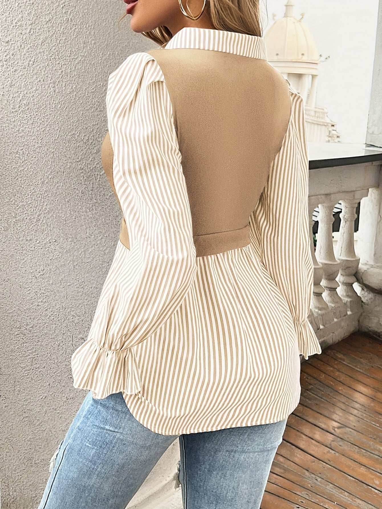 Olivia - Elegant Striped Blouse for Women for a Stylish Spring and Autumn