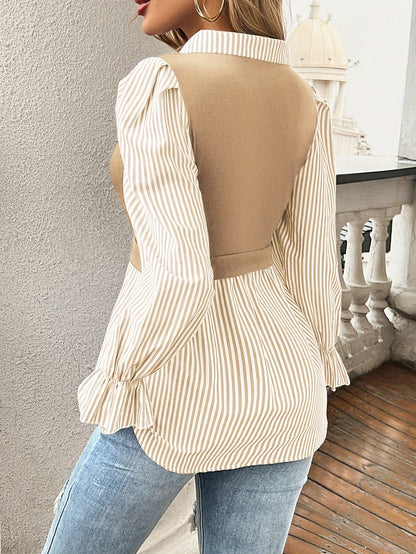 Olivia - Elegant Striped Blouse for Women for a Stylish Spring and Autumn