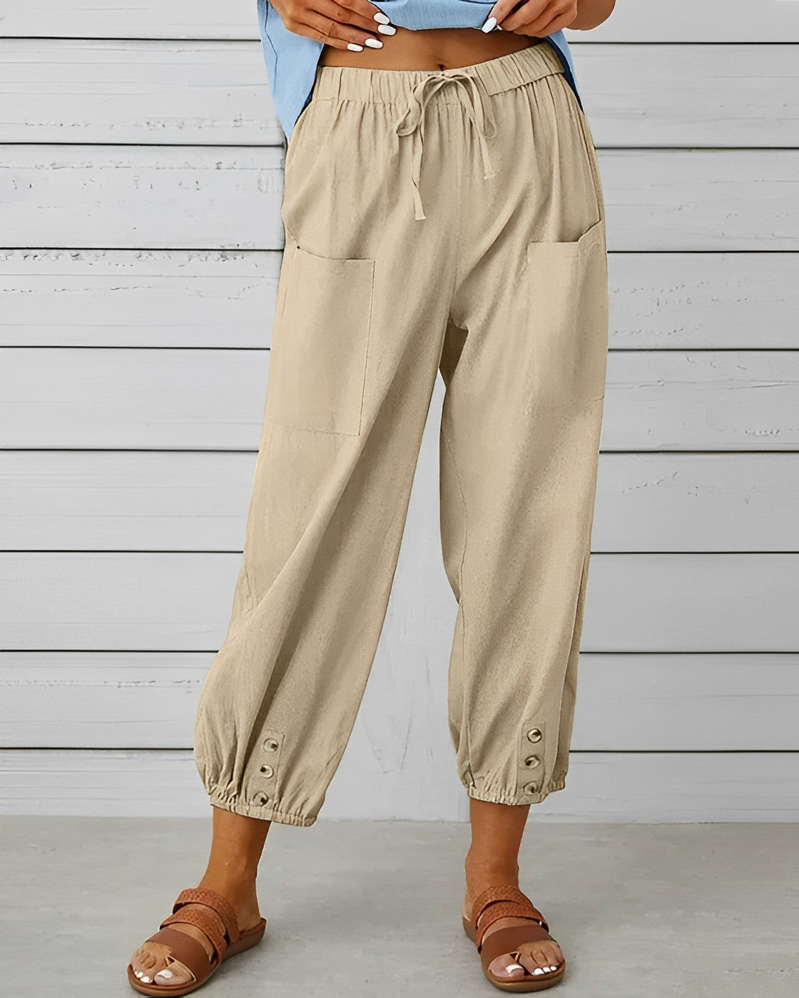 MAYA - Trendy high-waisted wide trousers for a stylish look