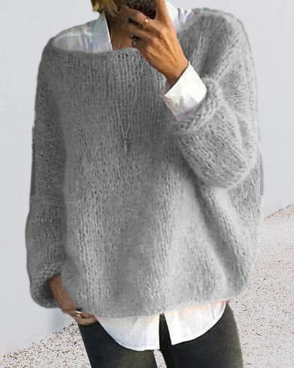 Rosalie - Trendy Off-Shoulder Sweater in Playful Colours