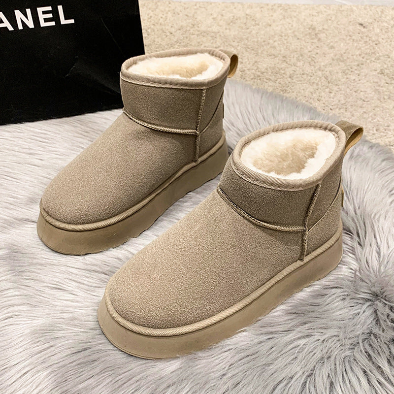Anita - Stylish outdoor leather snow boots for adventurous winter days