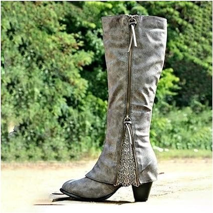 Eudora - Elegant Vintage Heeled Boots for a Timeless Look