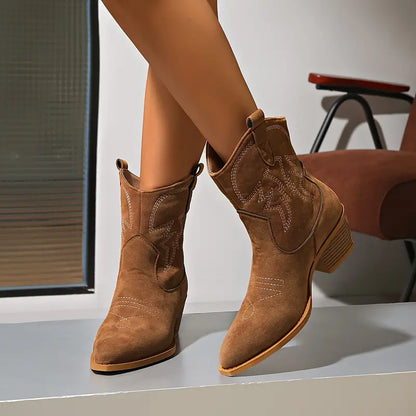 Stylish Embroidered Western Boots for Women by Ruby