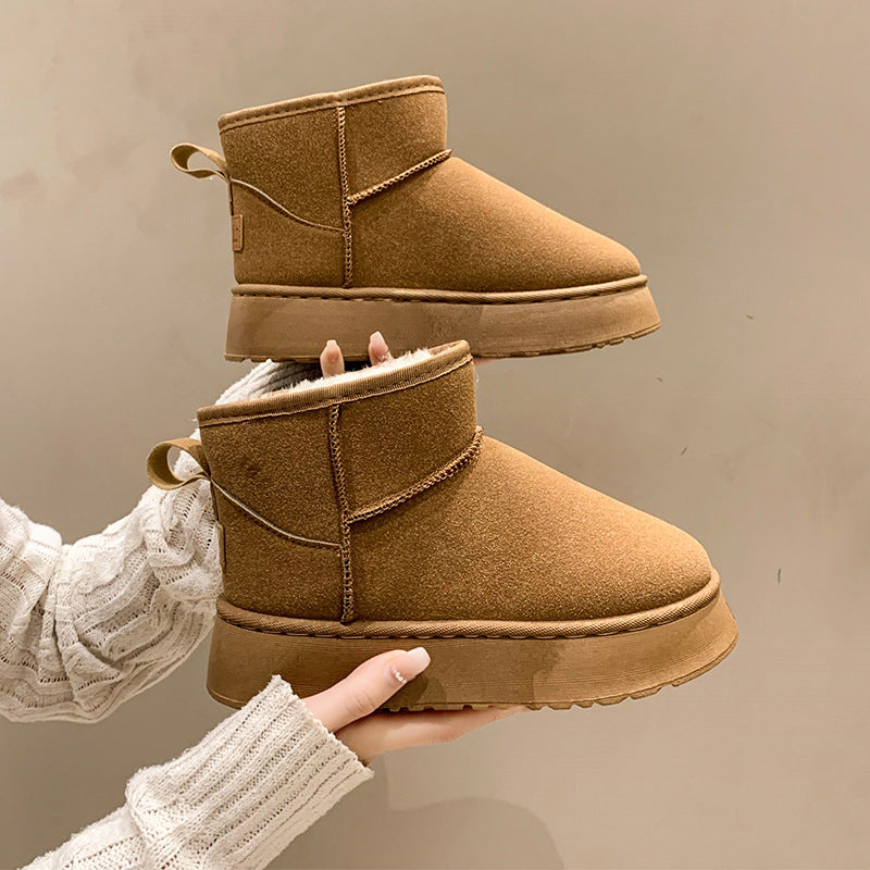 Anita - Stylish outdoor leather snow boots for adventurous winter days