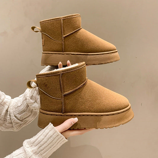 Anita - Stylish outdoor leather snow boots for adventurous winter days