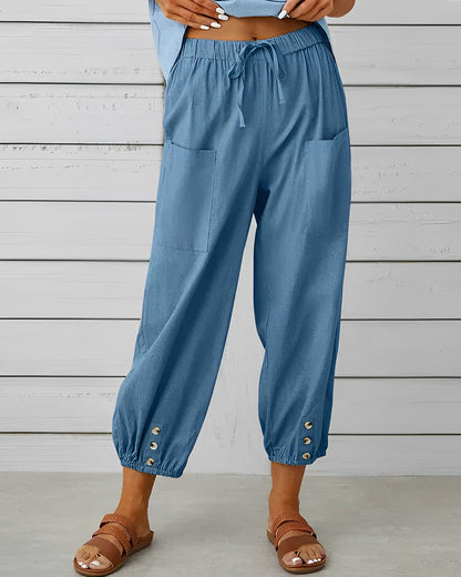 MAYA - Trendy high-waisted wide trousers for a stylish look