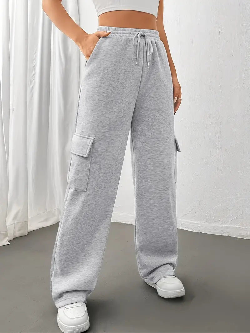 Celeste - Stylish Straight Joggers with Practical Flap Pockets