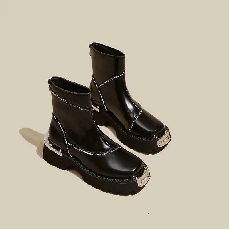 Charlotte - Winter boots with thick sole and waterproof zip
