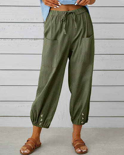 MAYA - Trendy high-waisted wide trousers for a stylish look