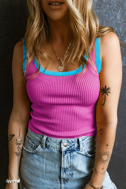 Madel - Stylish Ribbed Sleeveless Shirt for Women