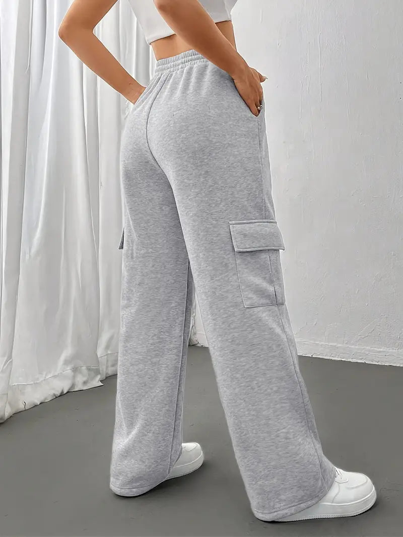 Celeste - Stylish Straight Joggers with Practical Flap Pockets