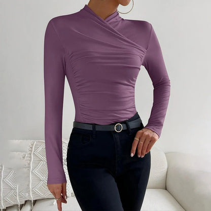 Blake - Chic Long Sleeve Wrap Blouse for a Stylish Autumn for Women