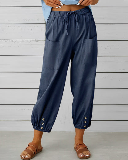 MAYA - Trendy high-waisted wide trousers for a stylish look