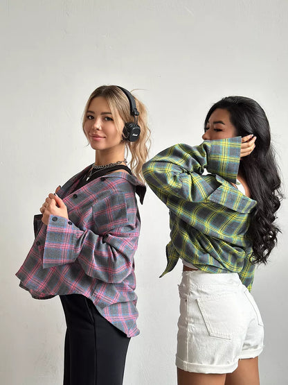Carrie | Stylish checked flannel shirt