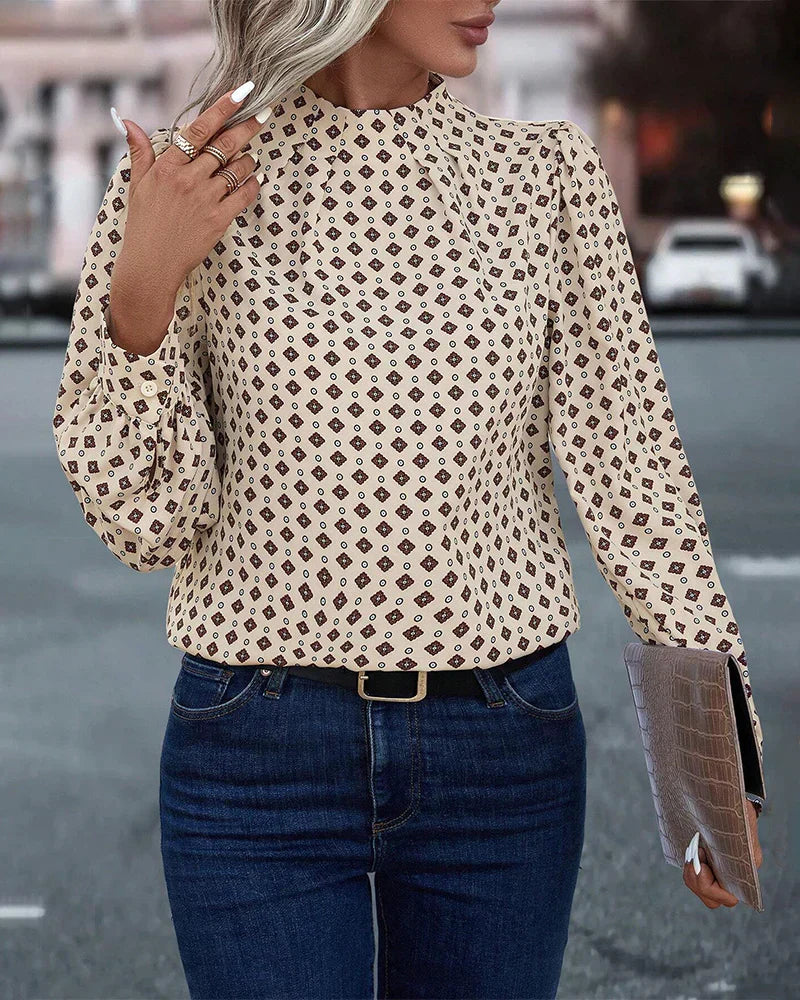 Louisa - Patterned vintage blouse