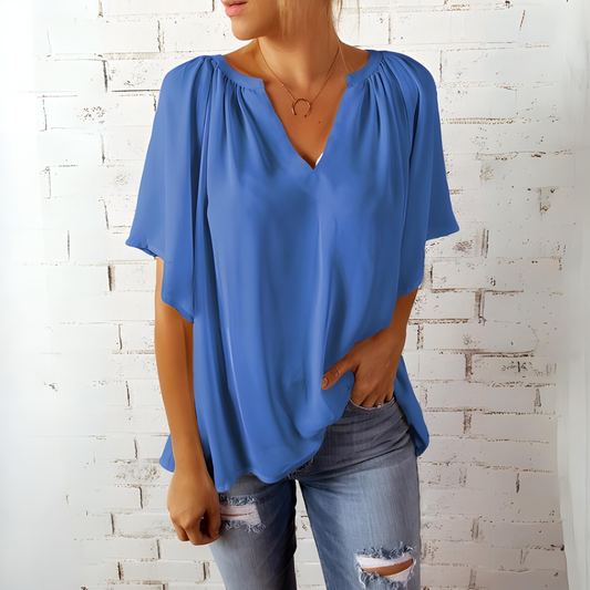 Heidi - Stylish and Elegant Spring Blouse with V-Neck for Women