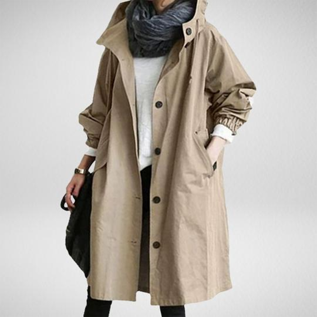 ADALEE - Stylish and waterproof long mackintosh for women