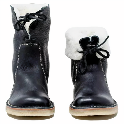 Stylish leather snow boots - Andrea