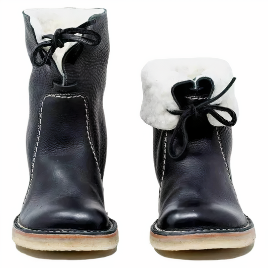 Stylish leather snow boots - Andrea
