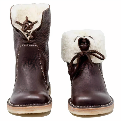 Stylish leather snow boots - Andrea