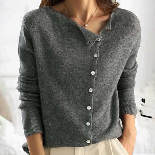 Stylish cardigan with beautiful button placket - Arleth