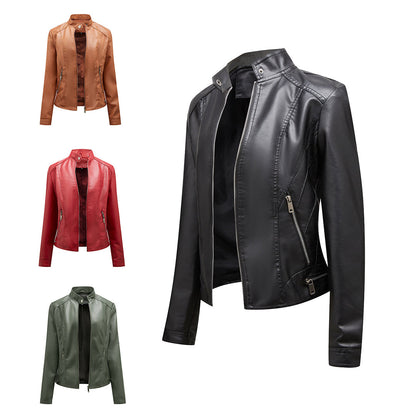 SLAVKA - Elegant leather jacket for a trendy look
