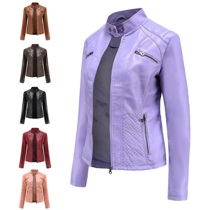 ANDRIJANA - Elegant leather jacket for a chic look