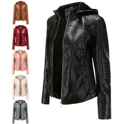 MIRJETE - Elegant leather jacket for a trendy look