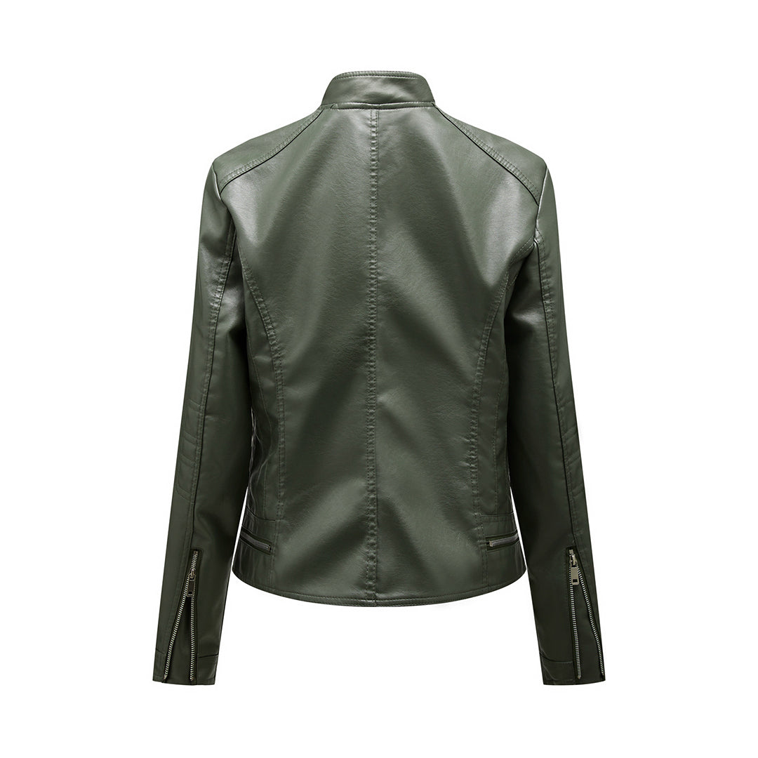 SLAVKA - Elegant leather jacket for a trendy look