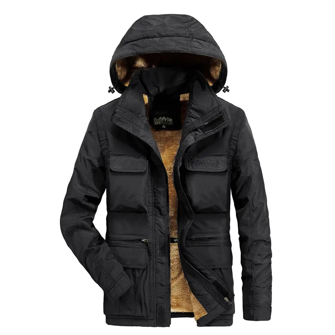 Stylish Men's Winter Coat with Removable Hood - FRANCIS