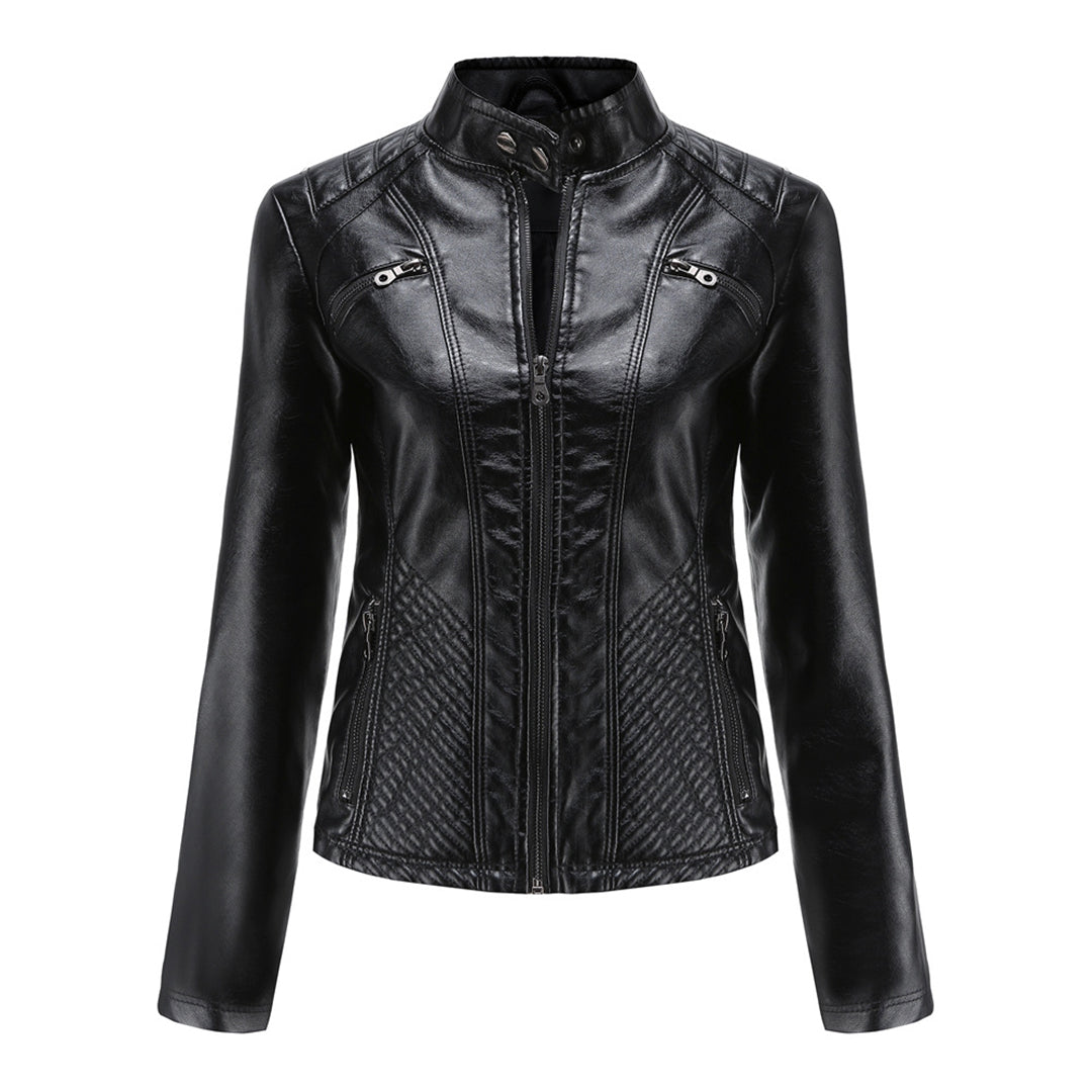 ANDRIJANA - Elegant leather jacket for a chic look