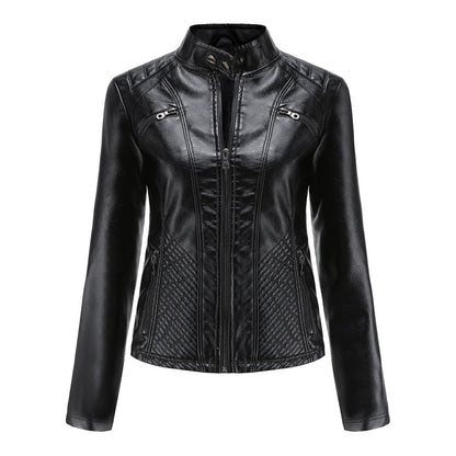 ANDRIJANA - Elegant leather jacket for a chic look