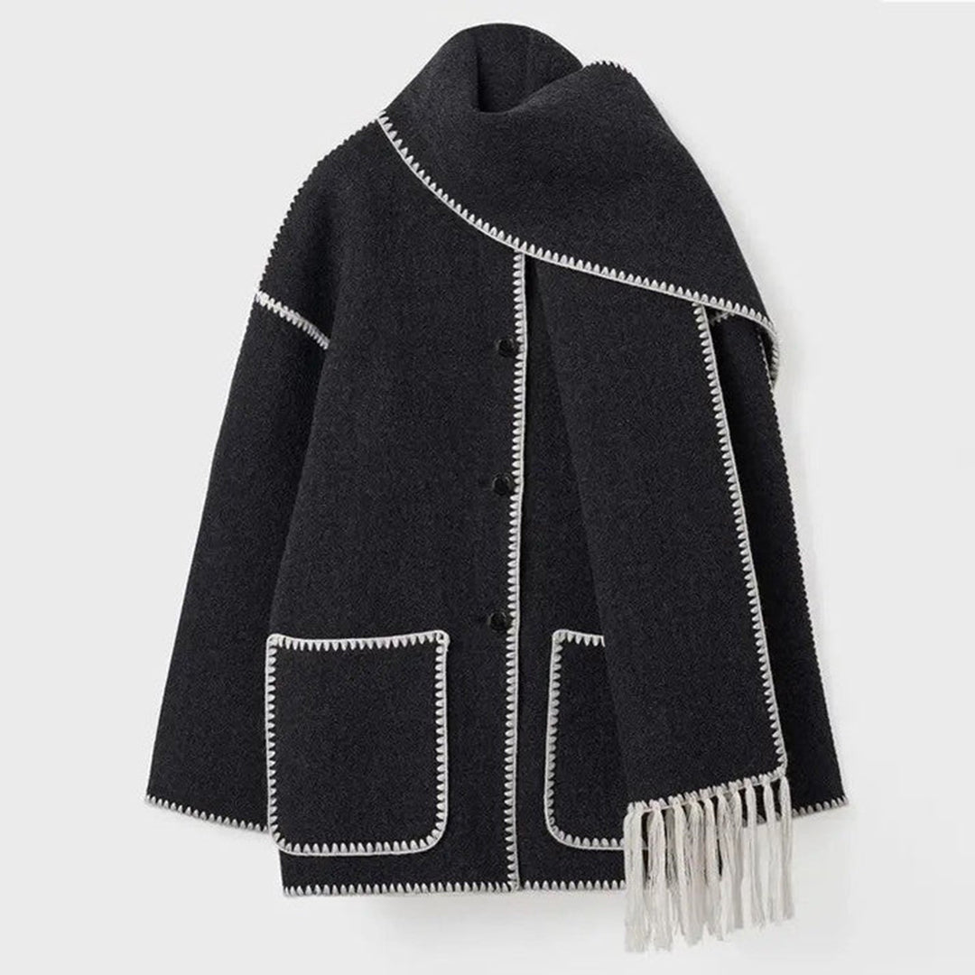 LATRICE - Stylish winter coat including matching scarf