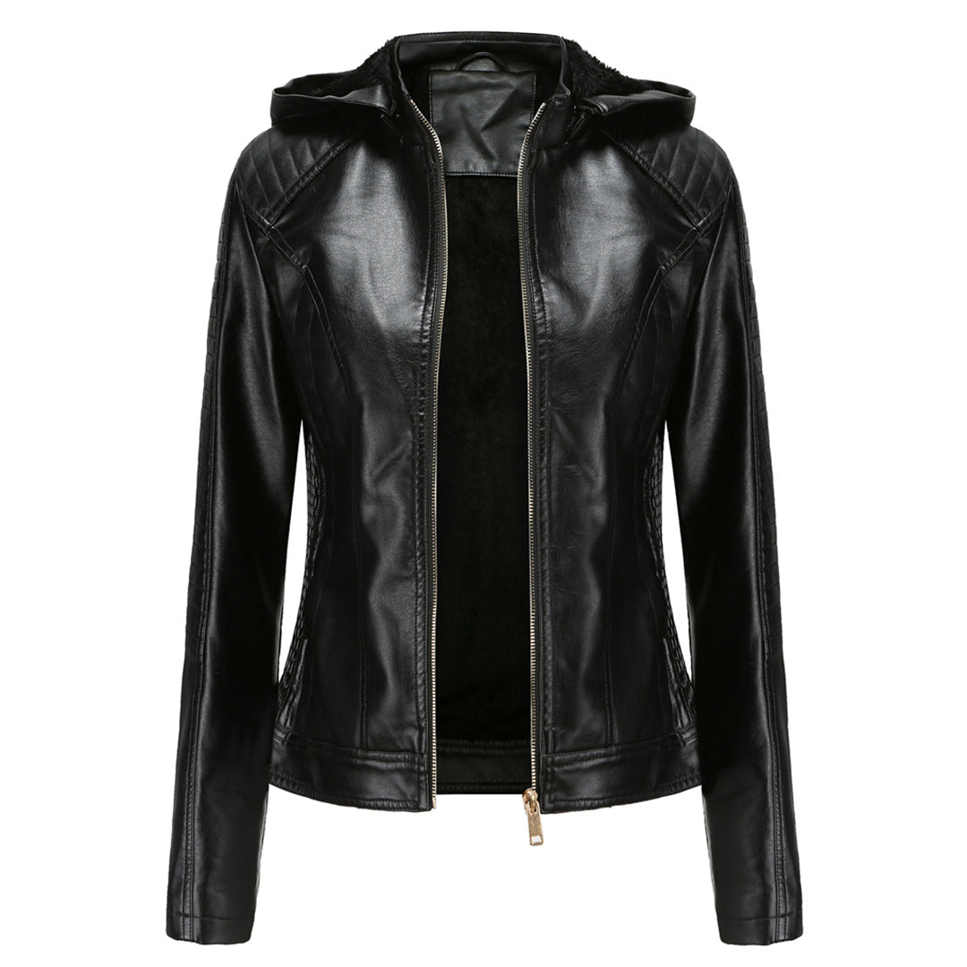 MIRJETE - Elegant leather jacket for a trendy look