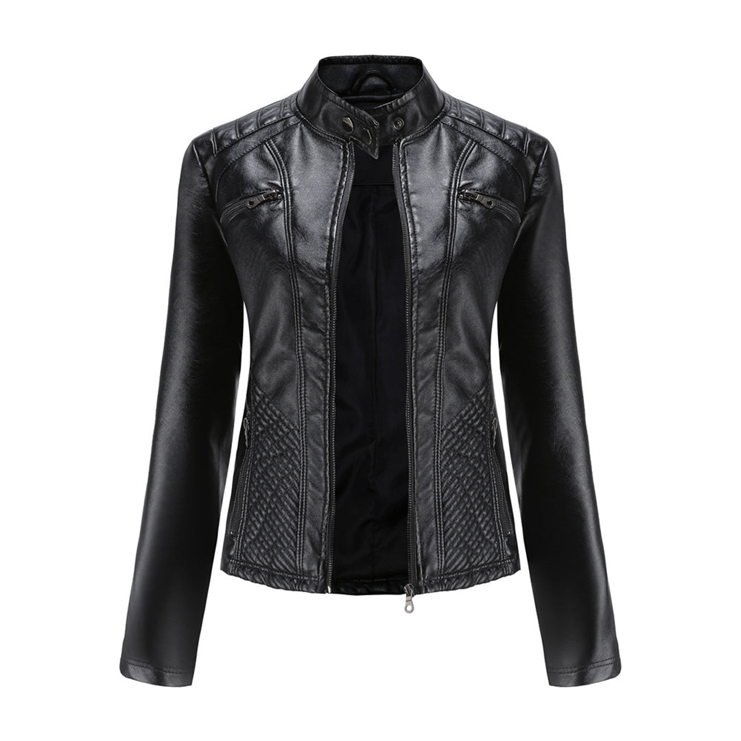 ANDRIJANA - Elegant leather jacket for a chic look