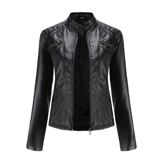 ANDRIJANA - Elegant leather jacket for a chic look