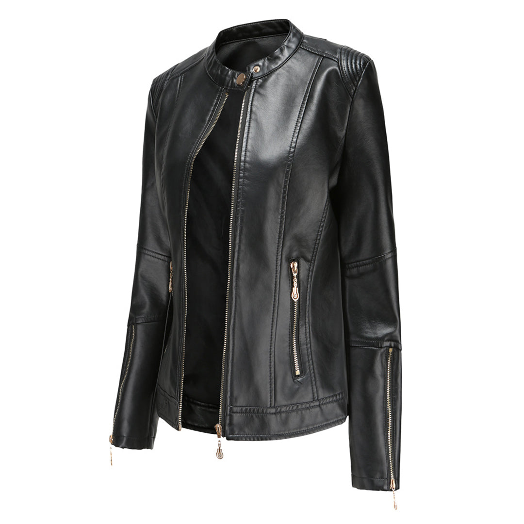 FRANICA - Elegant leather jacket for a timeless look