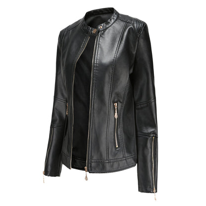 FRANICA - Elegant leather jacket for a timeless look