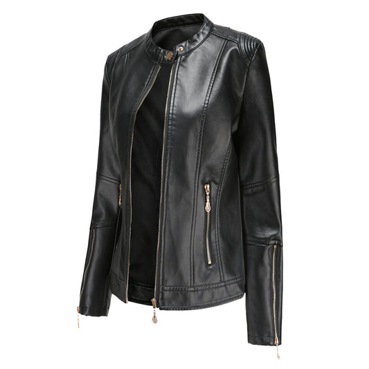 FRANICA - Elegant leather jacket for a timeless look
