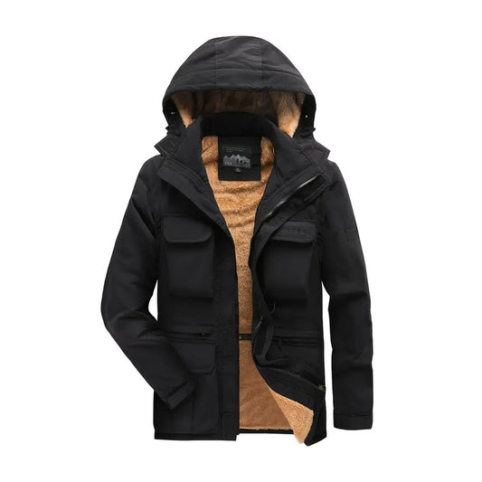 Stylish Men's Winter Coat with Removable Hood - FRANCIS
