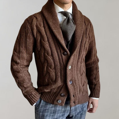 Stylish Men's Cardigan with Revers by Bart